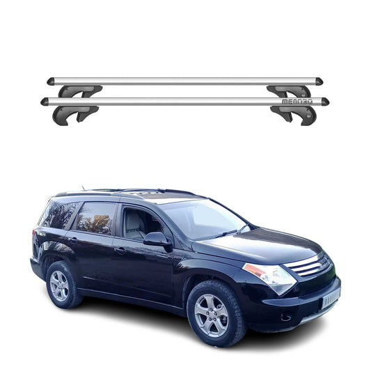 Menabo Dachträger Grundtäger für Suzuki XL-7 1998-2009 90kg Alu Silber 2 tlg