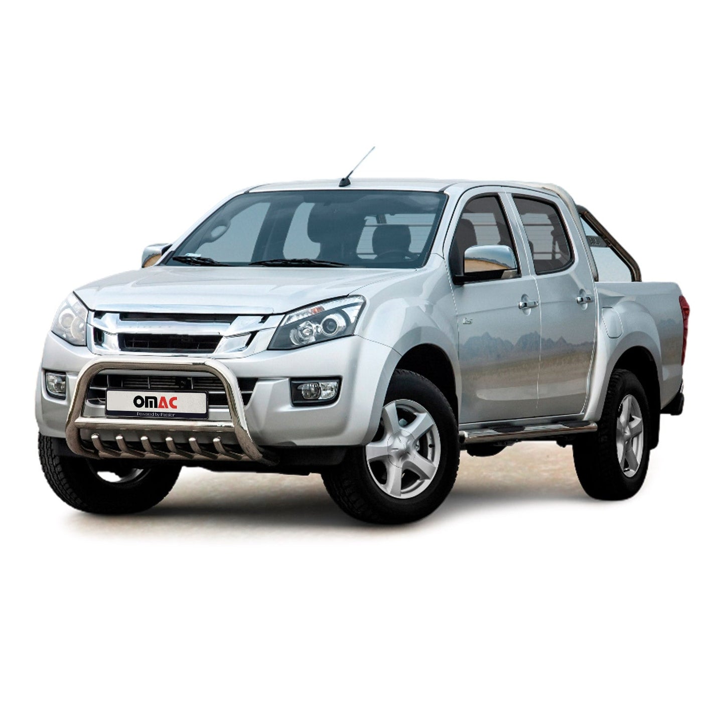 Bară de protecție față din oțel inoxidabil pentru Isuzu D-Max 2012-2019, omologată ABE, protecție argintie