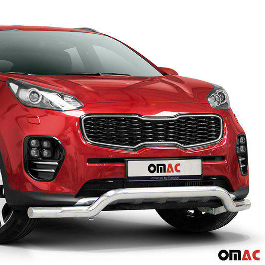 Bară de protecție față, bară de protecție față pentru Kia Sportage 2015-2018, oțel, omologat ABE, argintiu