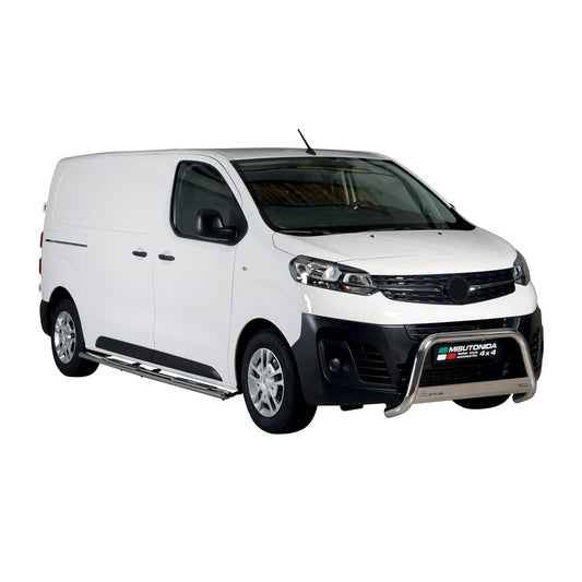 Edelstahl Seitenschweller Schwellerrohre für Opel Vivaro 2019-2025 L2 Mitte Grau