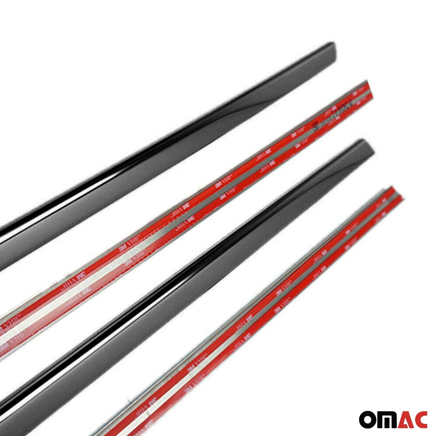 Ornamente/ramă geam pentru Fiat Tipo 2015-2025, oțel inoxidabil, finisaj lucios închis, 4x