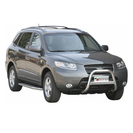 Frontbügel Frontschutzbügel für Hyundai Santa Fe 2006-2009 ø63mm Stahl Silber