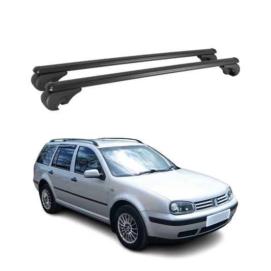 Dachträger für VW Golf Variant 1999-2006 Gepäckträger Grundträger Alu Schwarz 2x