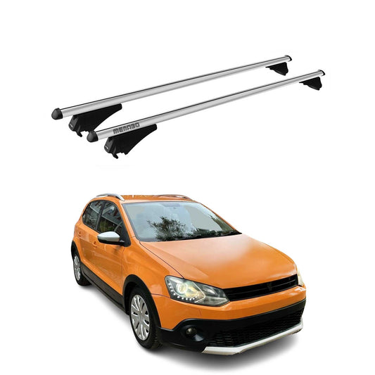Menabo Dachträger Grundtäger für VW Polo Cross 2009-2017 75kg Alu Silber 2 tlg