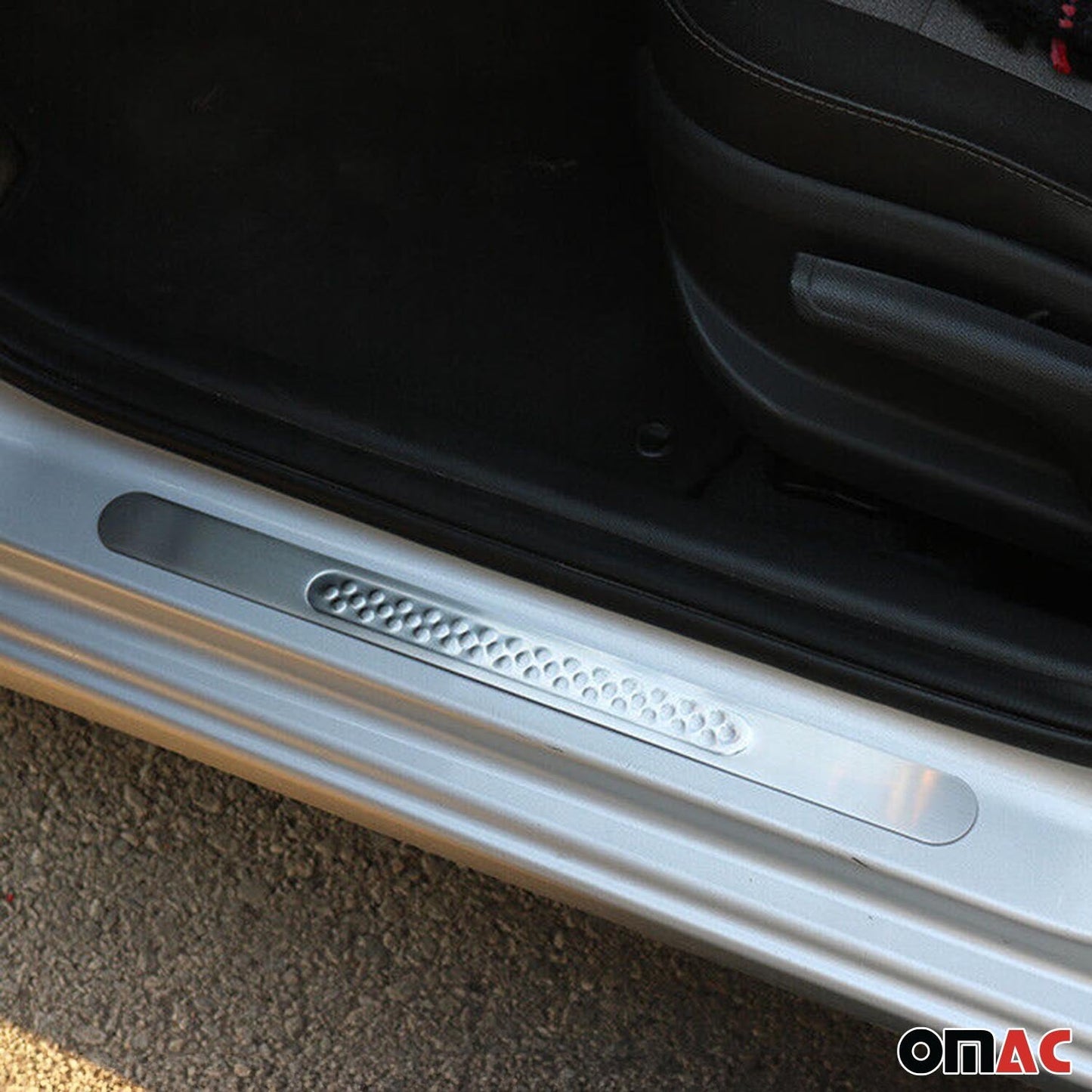 Protecții prag ușă pentru Ford Ranger 2015-2025, oțel inoxidabil, argintiu, set 4 piese