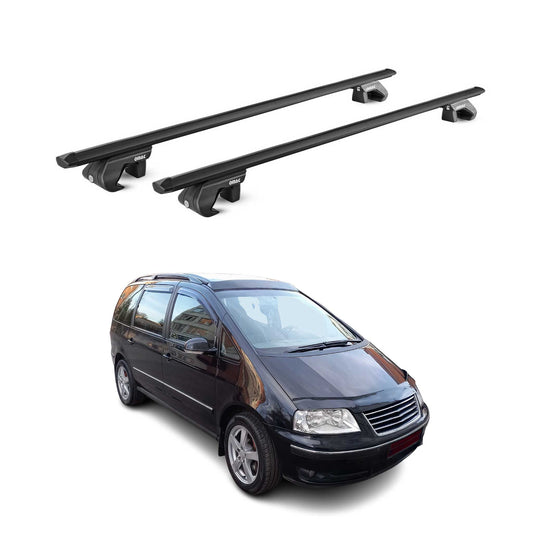 Dachträger Grundtäger für VW Sharan 7M 7N 1995-2022 5 tür 90kg Alu Schwarz ABE