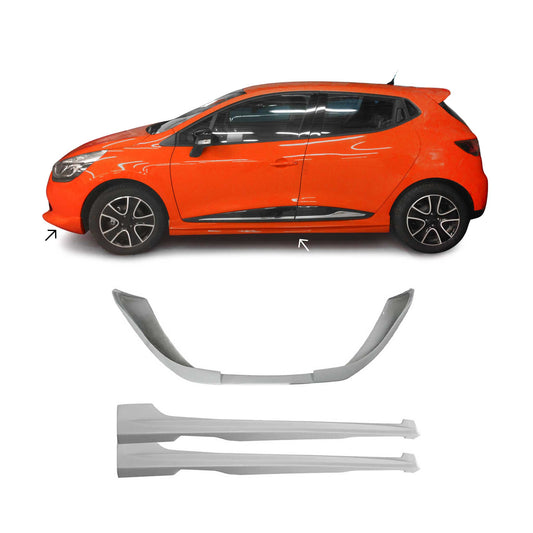 Kit caroserie protecție laterală spoiler bara față pentru Renault Clio 2012-2019 ABS 3 piese