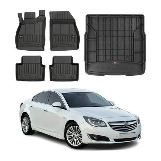 OMAC Fußmatten & Kofferraumwanne Set für Opel Insignia 2008-2017 Gummi TPE 5tlg