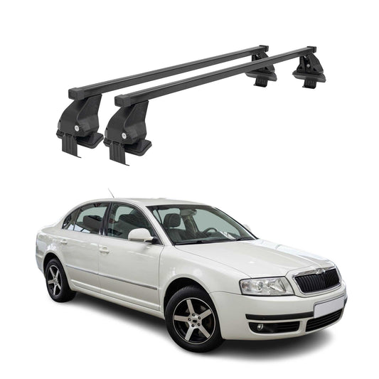 Menabo Dachträger Grundtäger für Skoda Superb mk1 2001-2008 50kg Stahl Schwarz