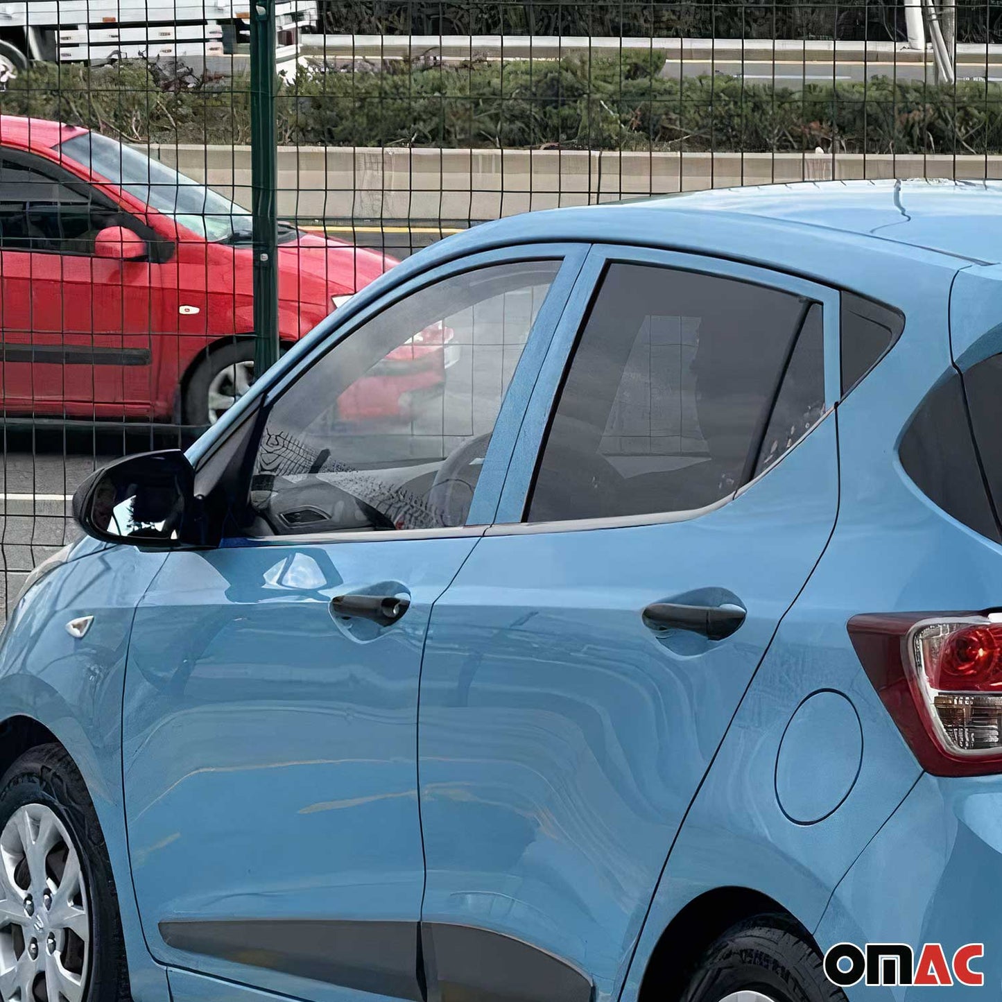 Benzi decorative pentru geamuri Hyundai i10 2011-2013, oțel inoxidabil cromat, 6 bucăți