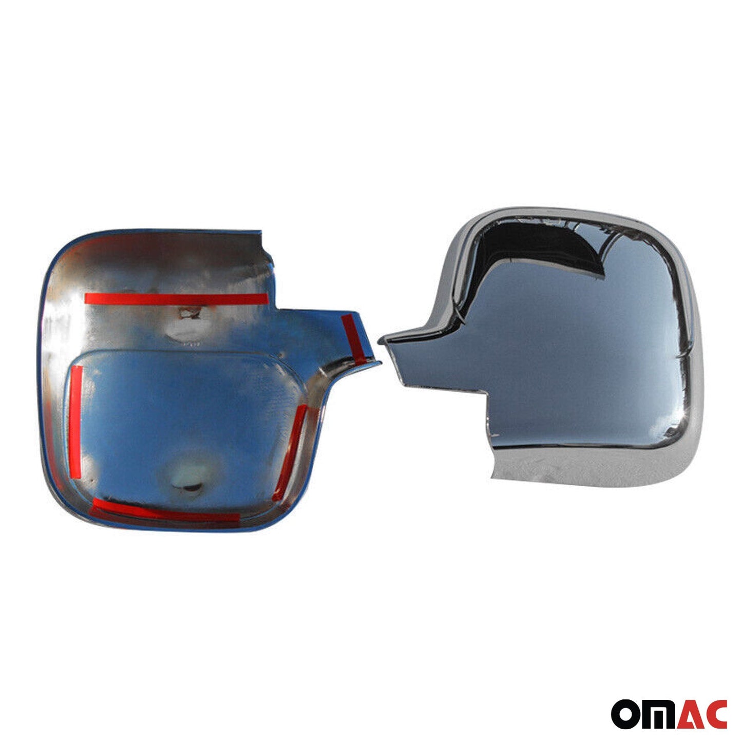 Spiegelkappen Spiegelabdeckung für Peugeot Partner 2008-2012 Chrom ABS Silber