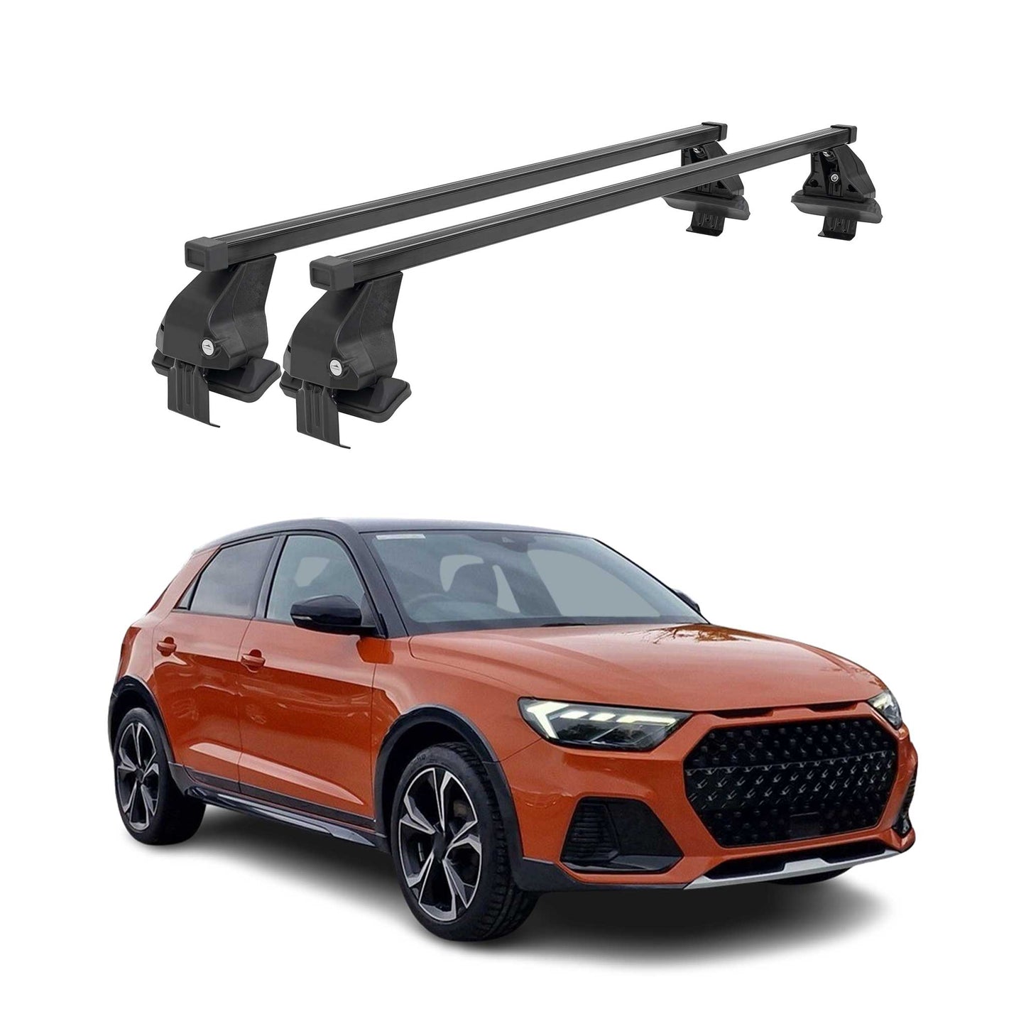 Menabo Dachträger für Audi A1 City Carver Allstreet 2019-2025 50kg Stahl Schwarz