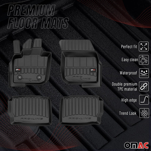 2014-2022 Ford Mondeo mk5 Fußmatten TPE Schwarz 4 tlg