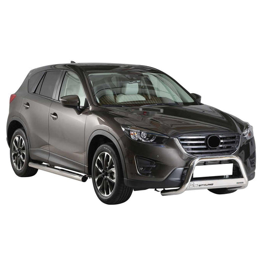 Bară de protecție/buton față pentru Mazda CX-5 2015-2016 ø63mm oțel argintiu protecție