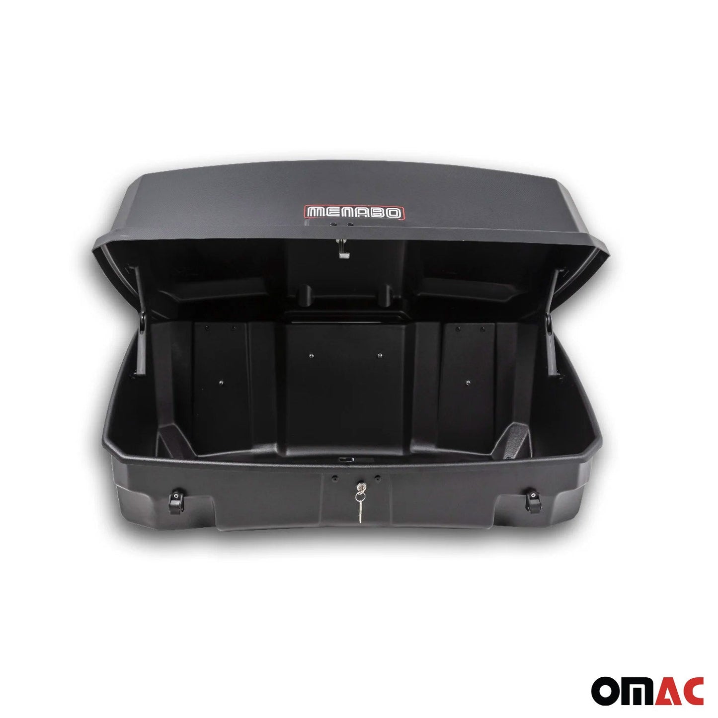 Bagażnik tylny Menabo, skrzynia tylna, skrzynia transportowa, bagażnik tylny, skrzynia samochodowa, czarny, Mizar 300L