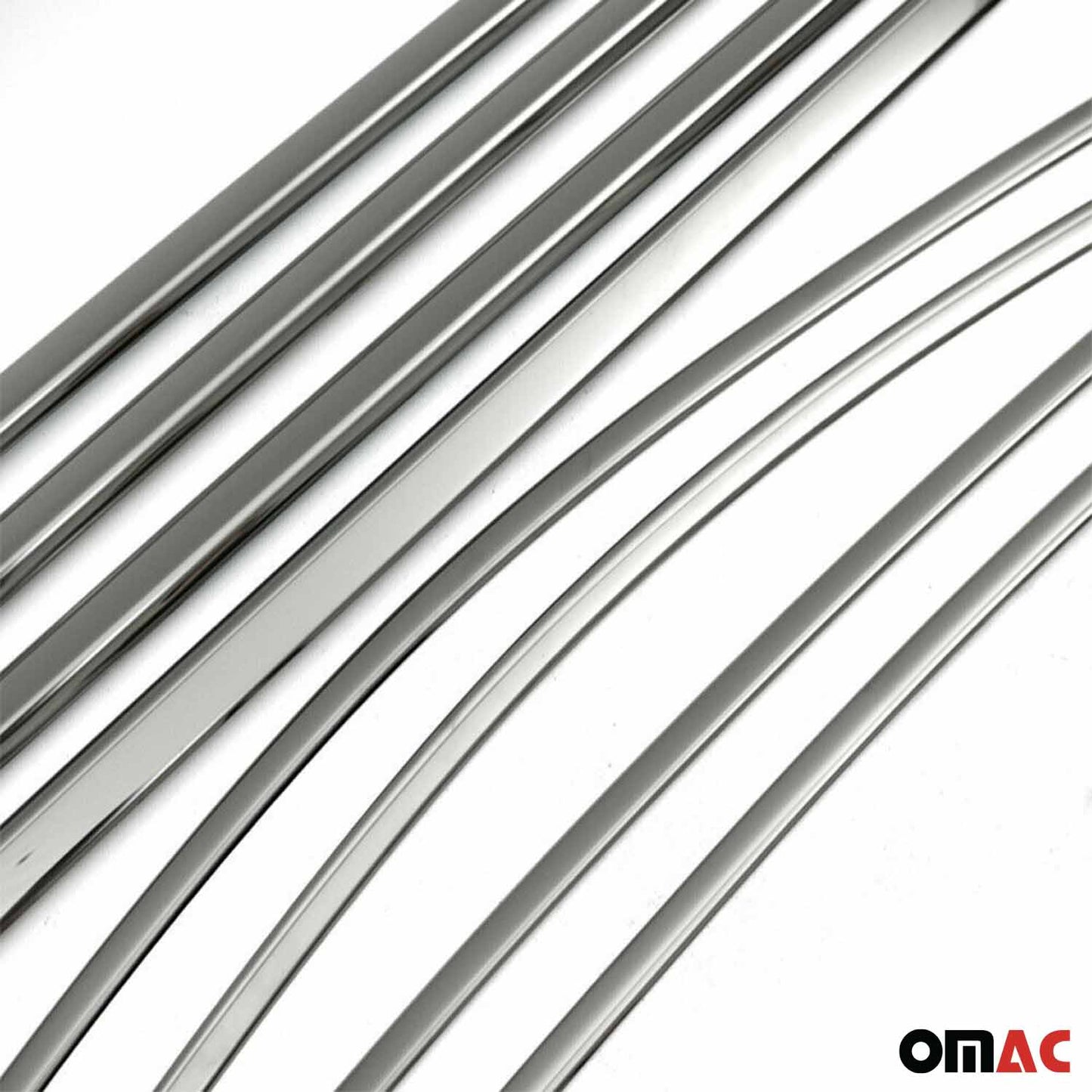 Benzi decorative pentru geamuri Fiat Tipo 2016-2025, oțel inoxidabil, culoare închisă, 8 bucăți