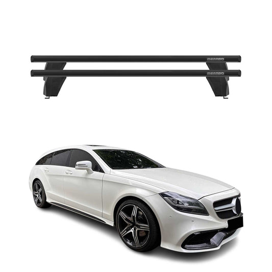 Menabo Dachträger Grundtäger für Mercedes CLS X218 2012-2017 75kg Alu Schwarz 2x