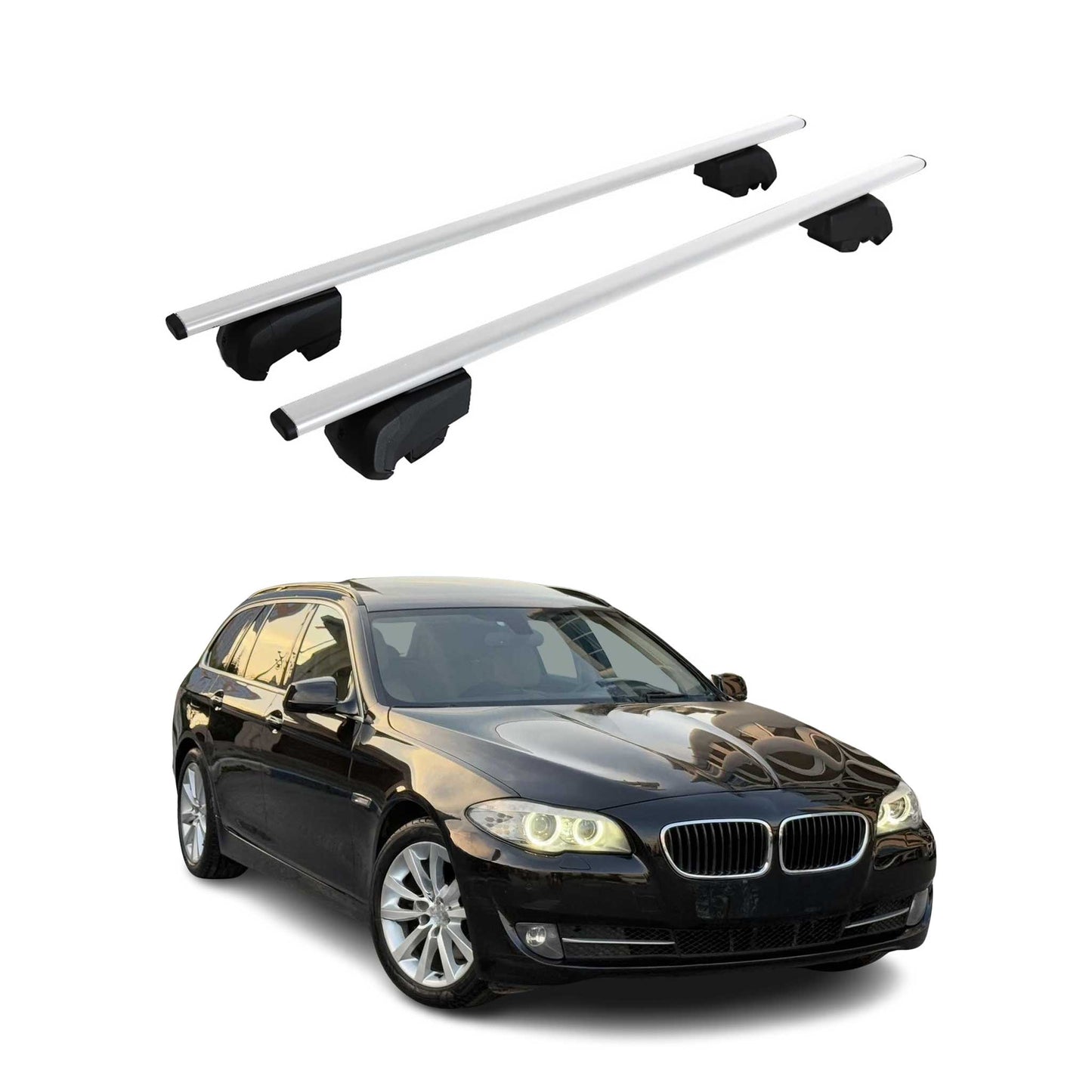 Dachträger Gepäckträger für BMW 5er F11 Touring 2010-2017 ABE Metall Silber 2x