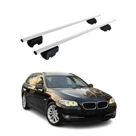 Dachträger Gepäckträger für BMW 5er F11 Touring 2010-2017 ABE Metall Silber 2x