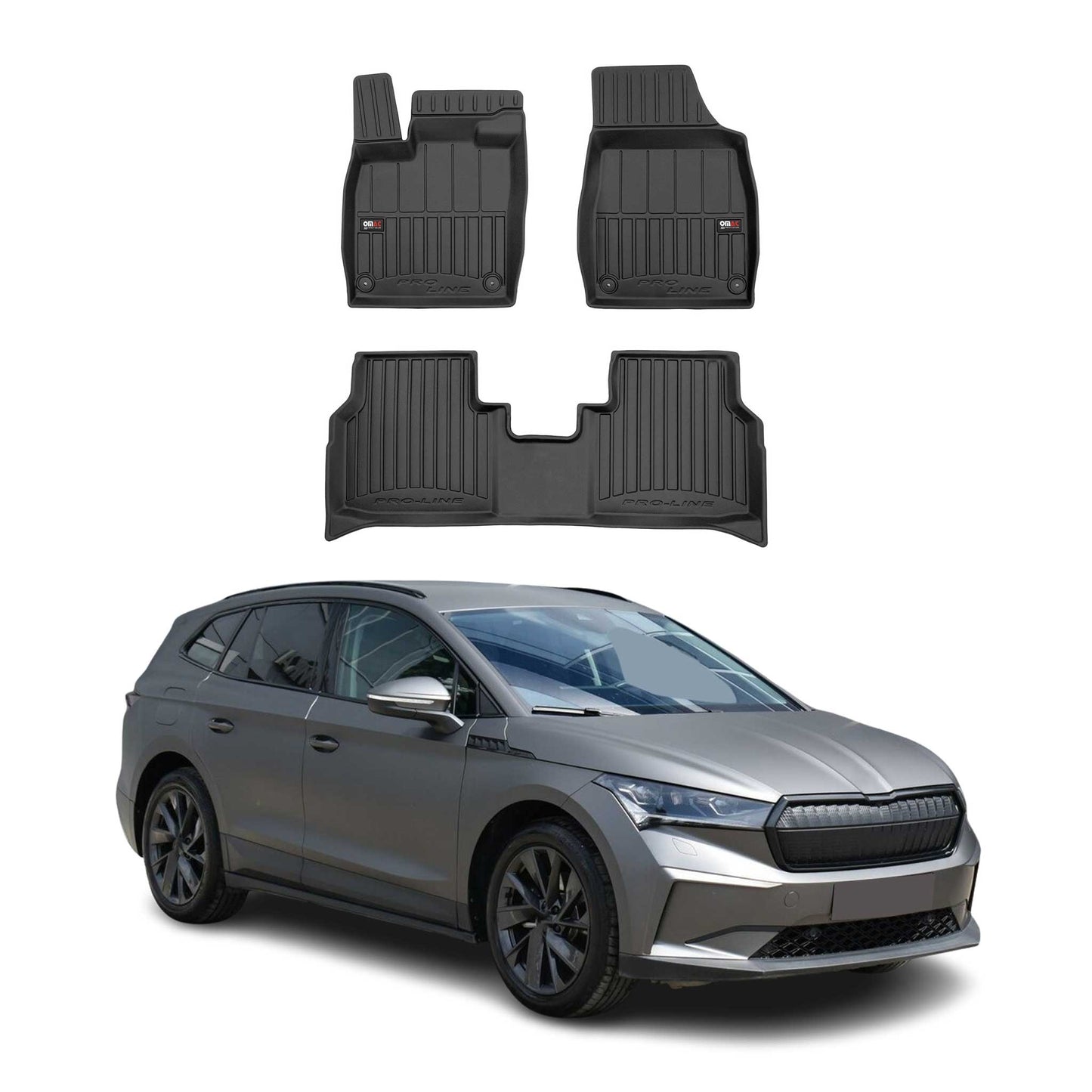 2020-2025 Skoda Enyaq Fußmatten TPE Schwarz 4 tlg