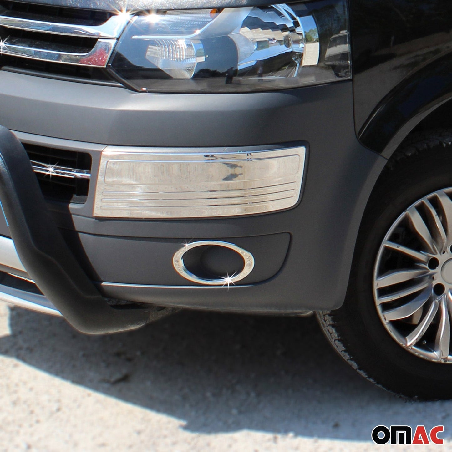 Kühlergrill Leisten Grillleisten für VW Transporter T5 2009-2015 Chrom Silber 2x