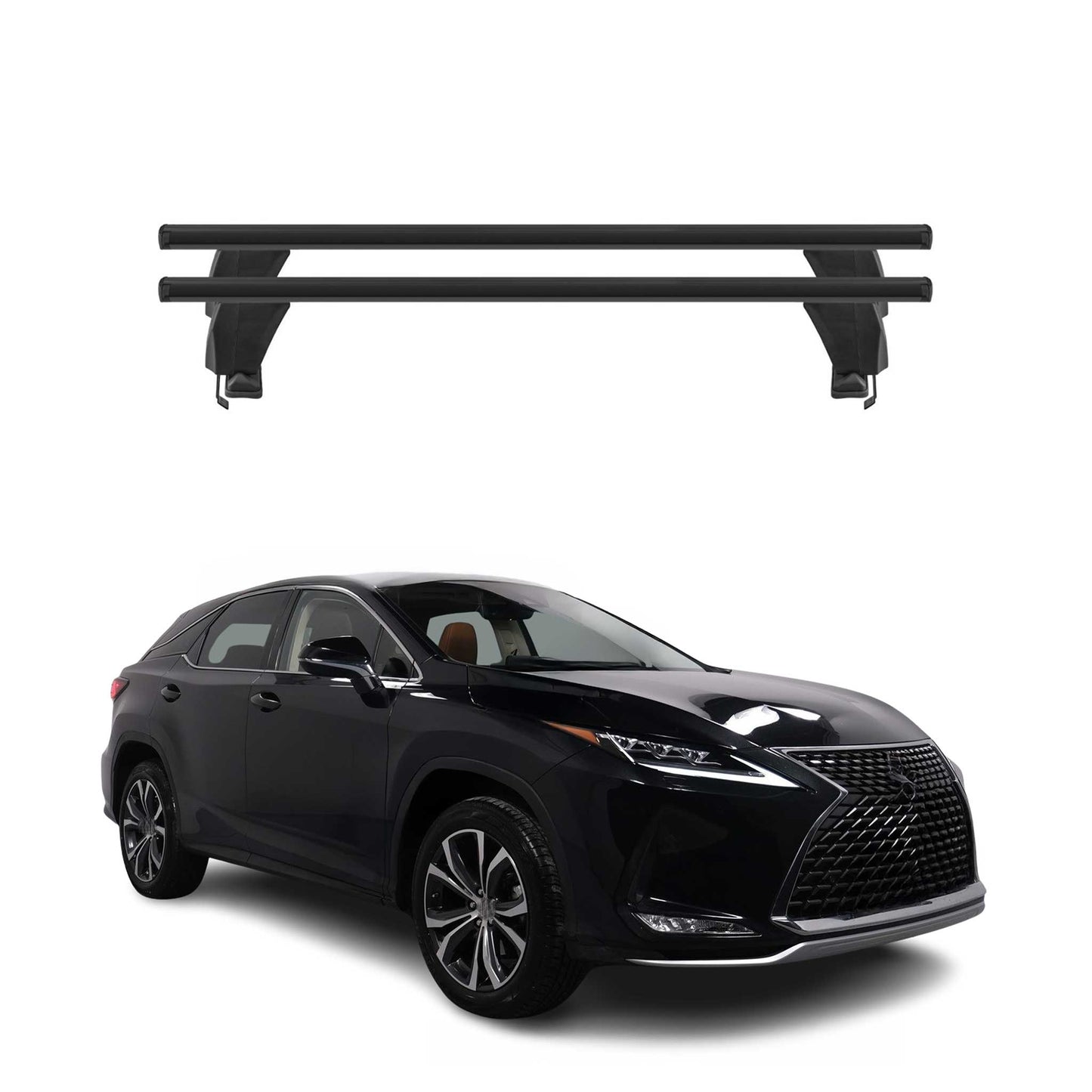 Menabo Dachträger Grundtäger für Lexus RX AL20 2015-2019 50kg Alu Schwarz 2 tlg