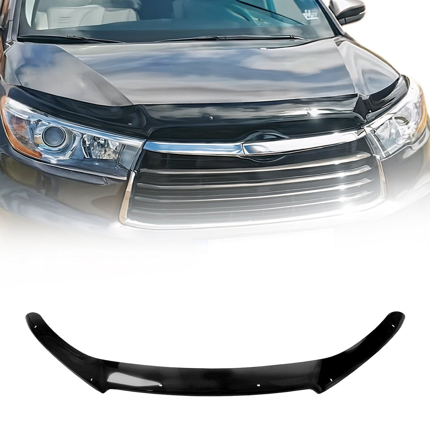 Osłona na maskę, moskitiera do Toyoty Highlander 2014-2020, ciemna