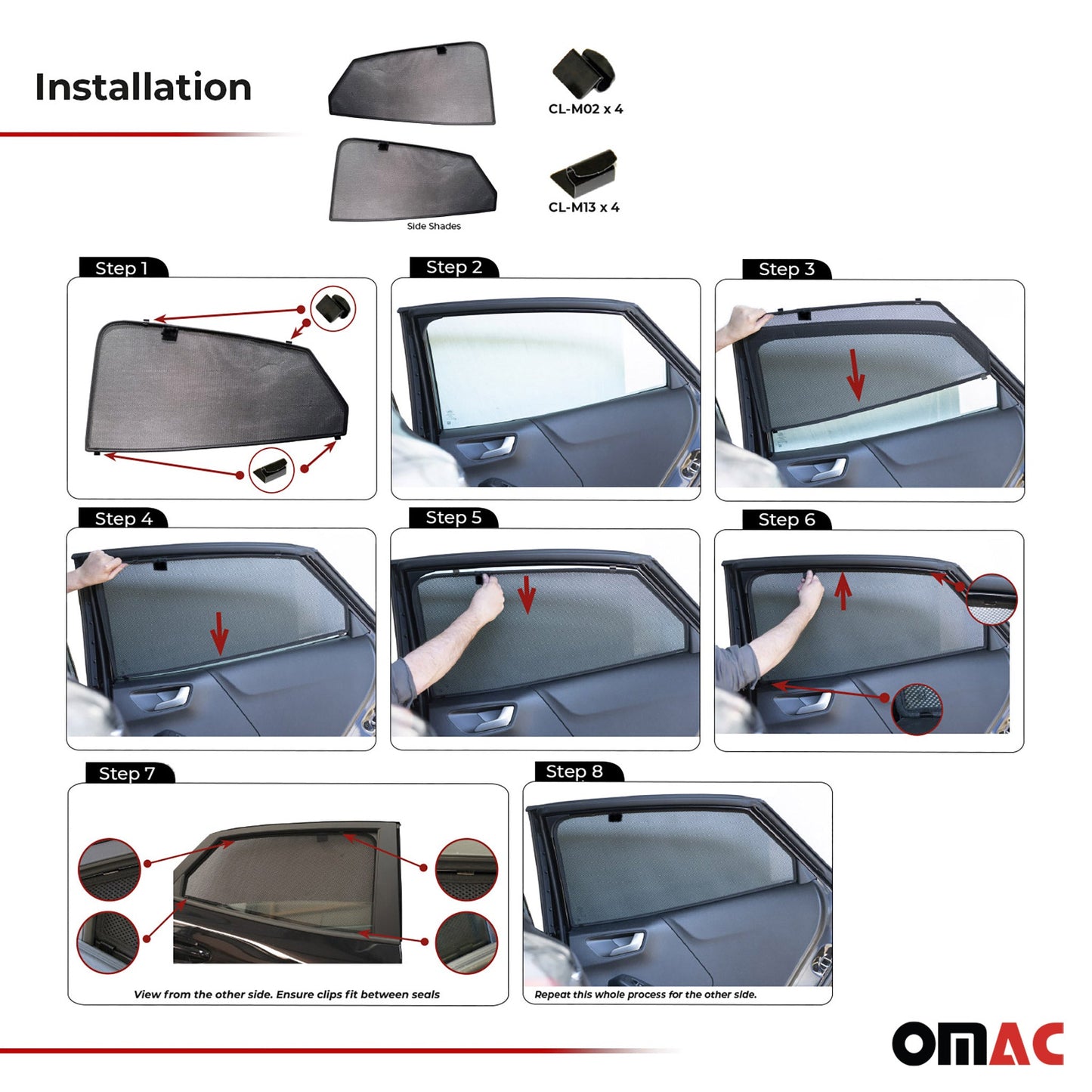 Sonnenschutz Seitenfenster für Ford Puma 2019-2025 Heckscheibe 2tlg Schwarz