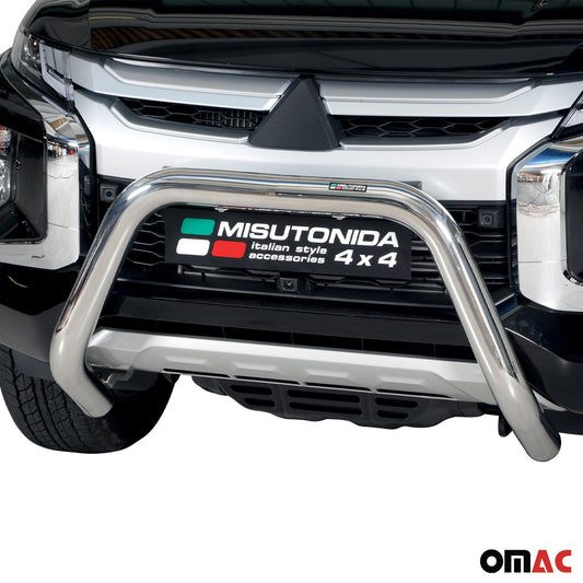 Frontbügel Frontschutzbügel für Mitsubishi L200 2019-2025 ø76mm Stahl Silber