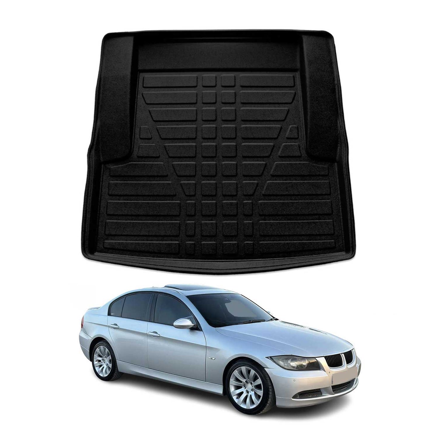Kofferraumwanne Laderaumwanne für BMW 3er E90 Limo 2004-2011 Gummi TPE Schwarz