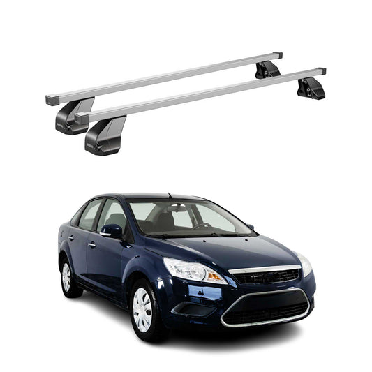Menabo Portbagaj de plafon pentru Ford Focus 2004-2011 75kg Oțel Argintiu 2 buc