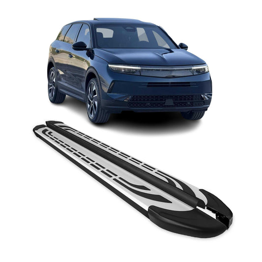Praguri laterale Opel Grandland II 2024-2025, aluminiu, negru, argintiu