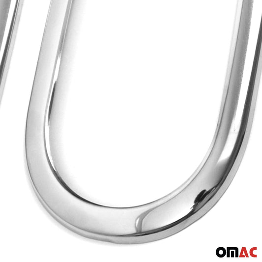 Ornamente mâner ușă, capace mâner ușă pentru Renault Modus 2004-2012, oțel inoxidabil, argintiu, 2 bucăți