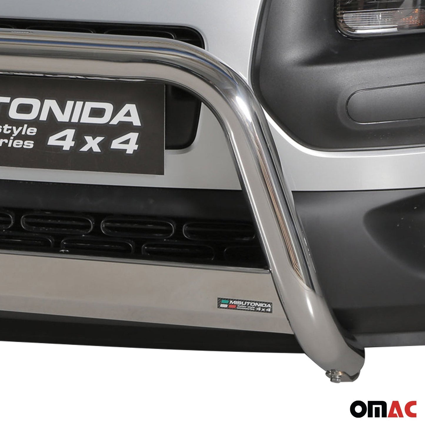 Bară de protecție/buton față pentru Citroen C4 Cactus 2014-2020, ø63mm, oțel, argintiu 