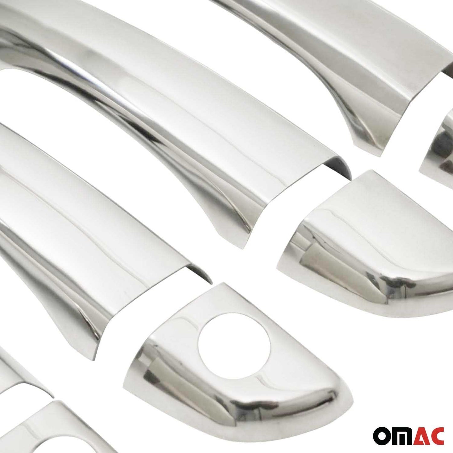Capace/capace mânere uși pentru Peugeot Partner 2018-2023, oțel inoxidabil cromat, 5 uși, set 10 piese