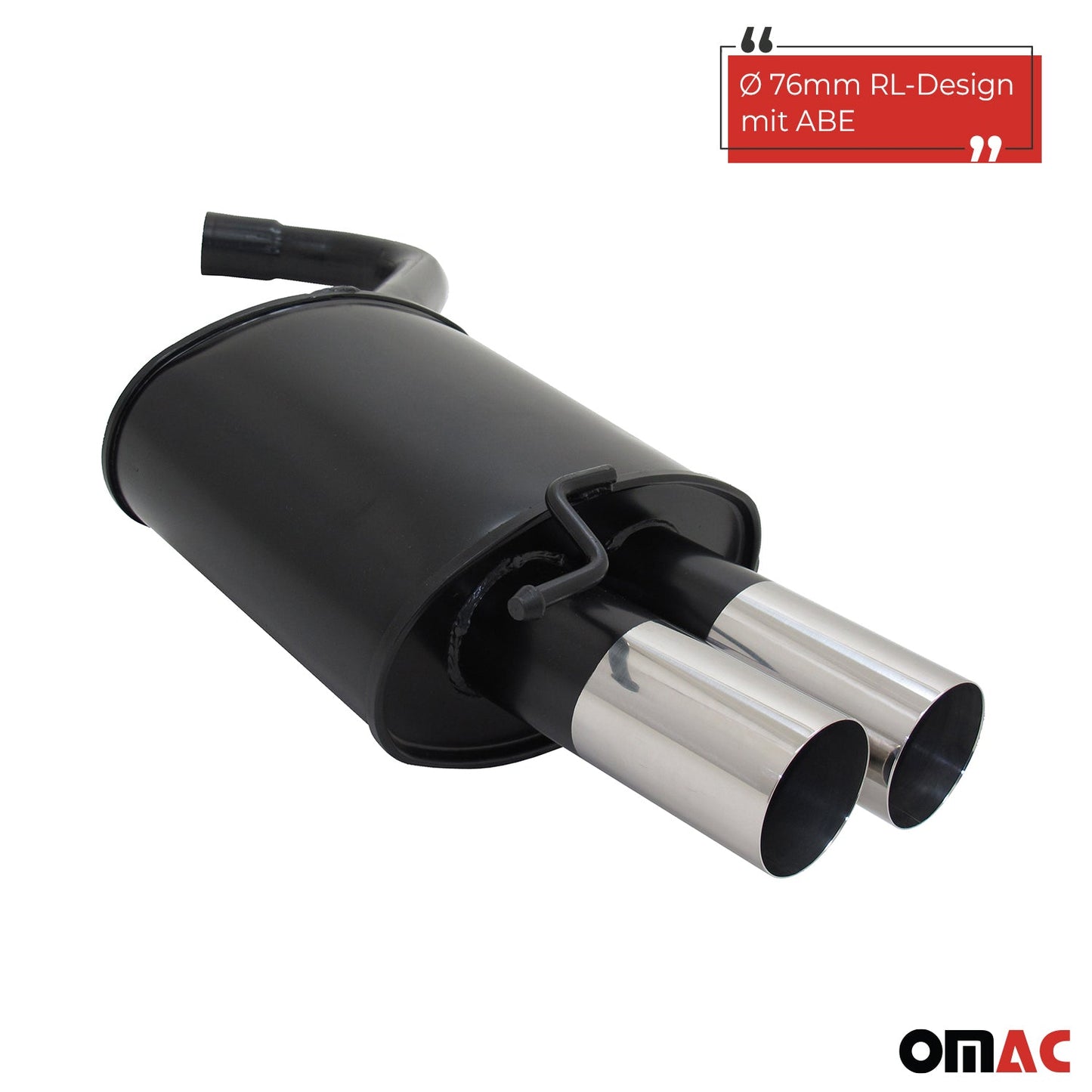 Novus Sportauspuff für BMW E90 / E91 2x76mm RL-Design Endschalldämpfer mit ABE