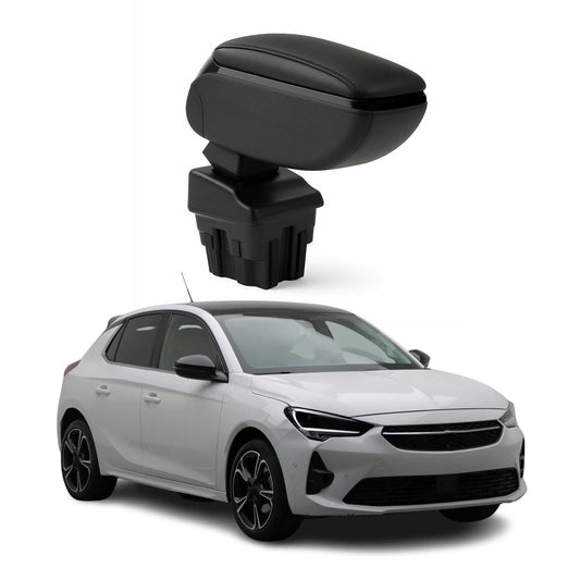 Armlehne Mittelarmlehne für Opel Corsa F 2019-2025 PU-Leder ABS Schwarz