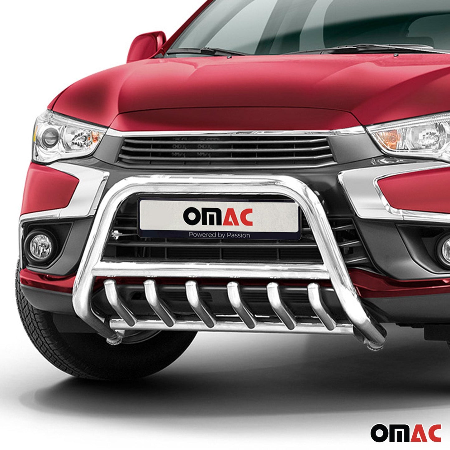 Bară de protecție/buton față pentru Mitsubishi ASX 2017-2022 cu ABE (omologare de tip germană), oțel, argintiu