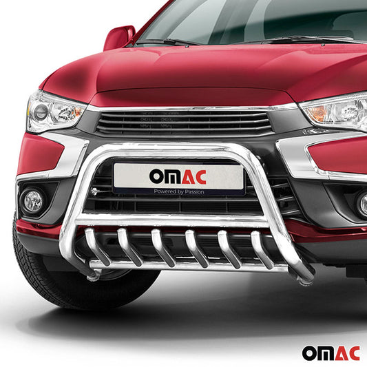 Bară de protecție/buton față pentru Mitsubishi ASX 2017-2022 cu ABE (omologare de tip germană), oțel, argintiu