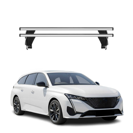 Menabo Dachträger Grundträger für Peugeot 308 SW mk3 2021- Alu Grau 2tlg