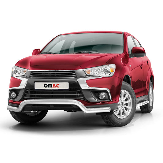 Bară de protecție față, bară de protecție față pentru Mitsubishi ASX 2017-2022, oțel inoxidabil, argintiu