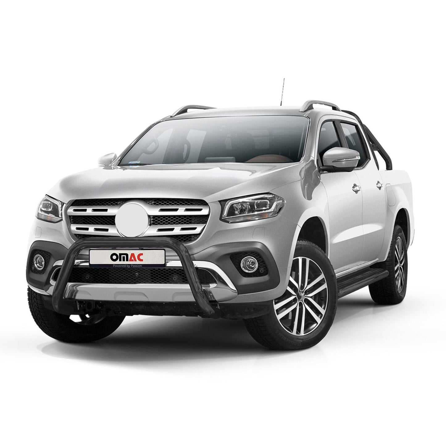 Bară de protecție/buton față pentru Mercedes Clasa X 2017-2020, oțel, omologată ABE, neagră