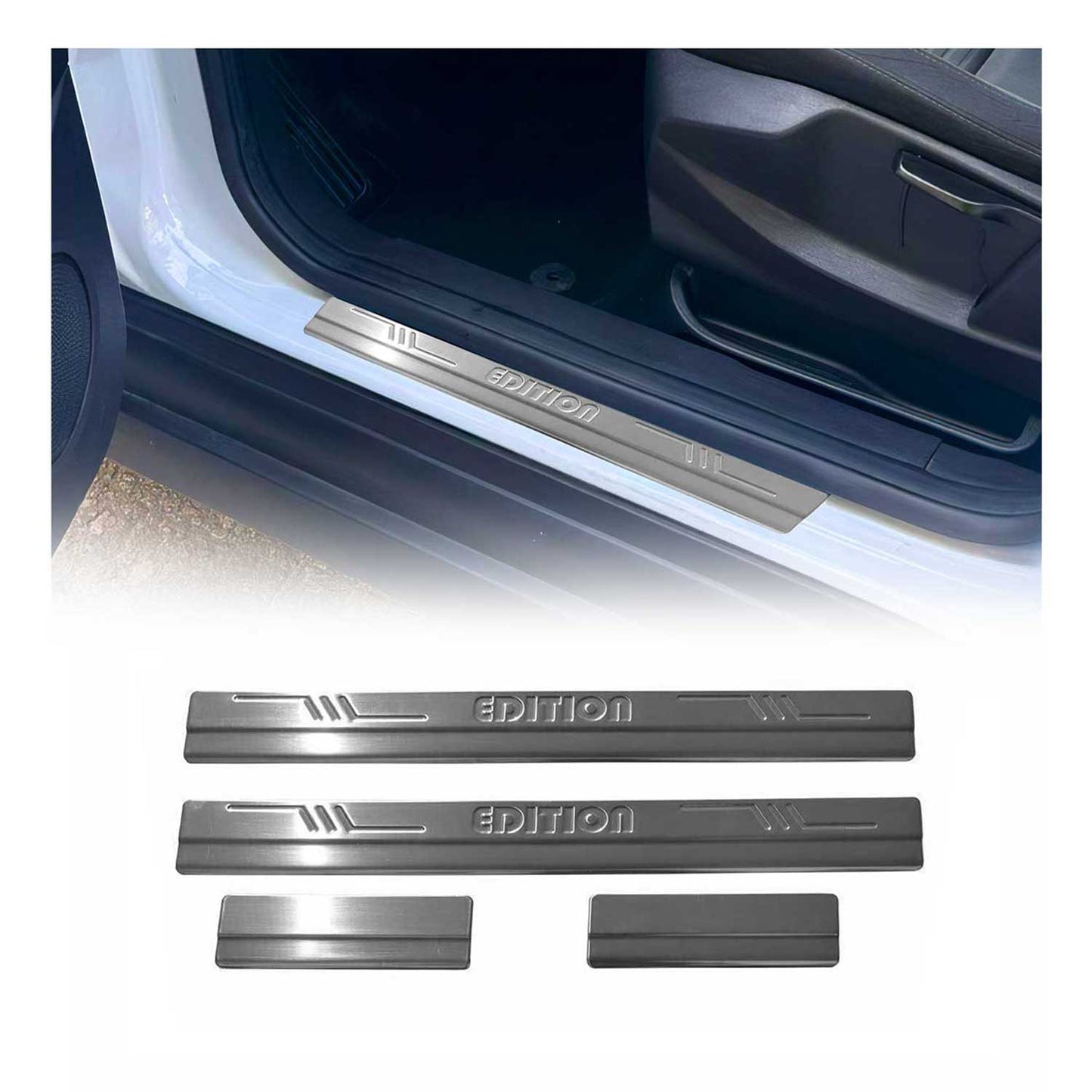 Einstiegsleisten Türschweller Edition für Ford Focus Edelstahl Silber 4tlg