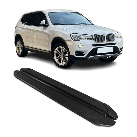 Trittbretter Seitenschweller für BMW X3 F25 2010-2017 Aluminium Schwarz 2tlg