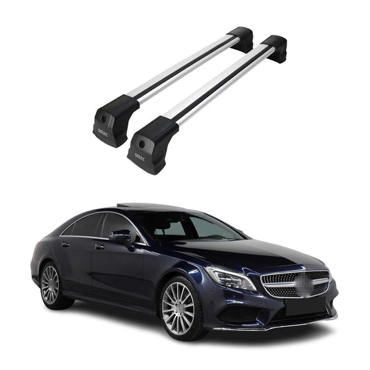 2011-2017 Mercedes CLS C218 Dachträger Gepäkträger Silber Alu 2 tlg