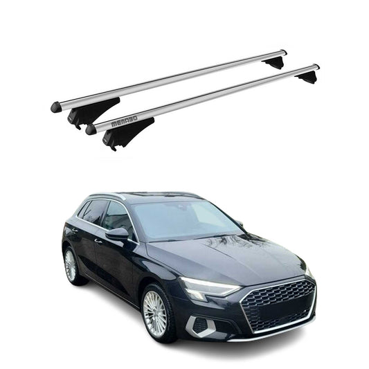 Menabo Dachträger Grundtäger für Audi A3 Sportback 2020-2025 75kg Alu Silber 2x