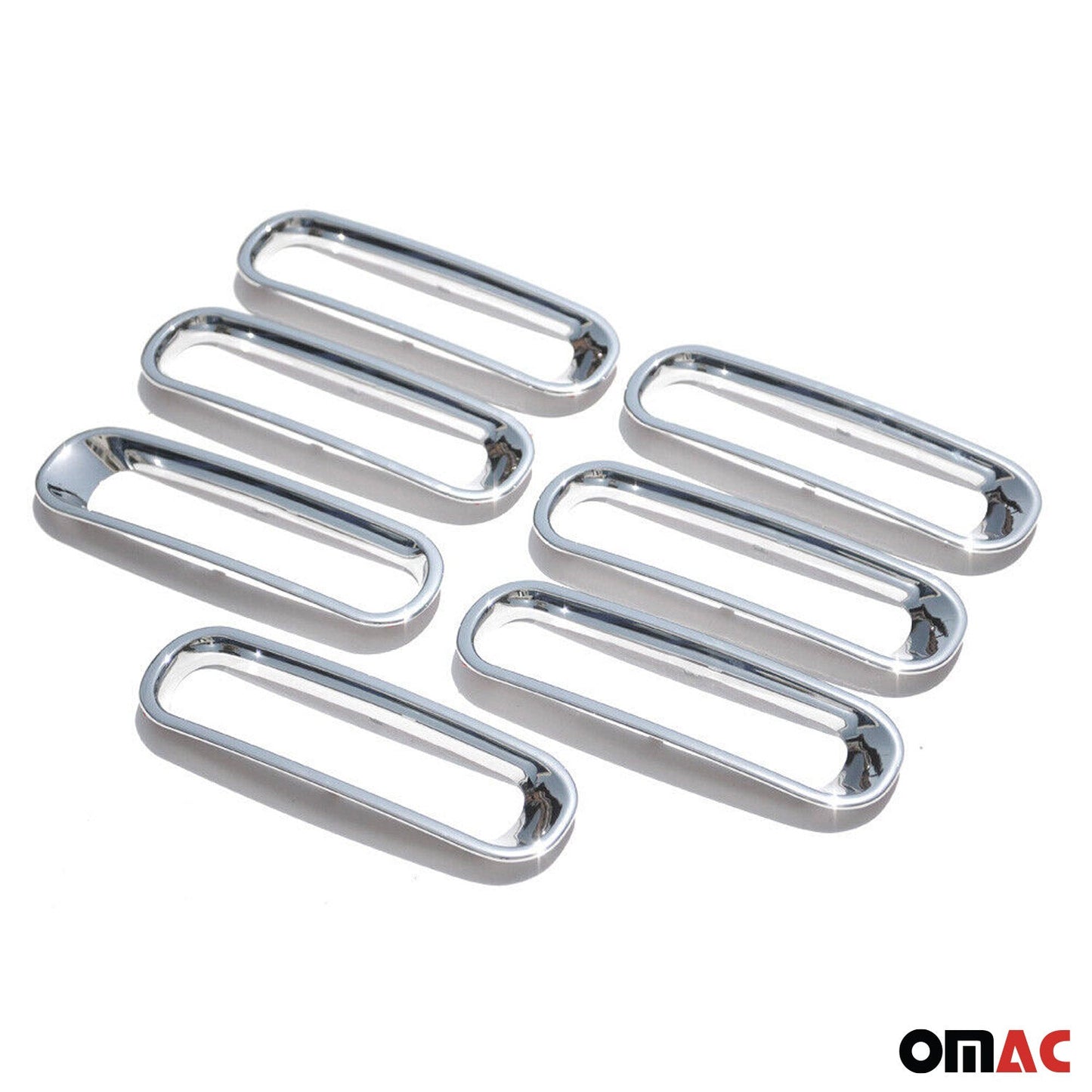 Kühlergrill Leisten Grillleisten für Jeep Wrangler 2007-2019 Chrom ABS Silber 7x