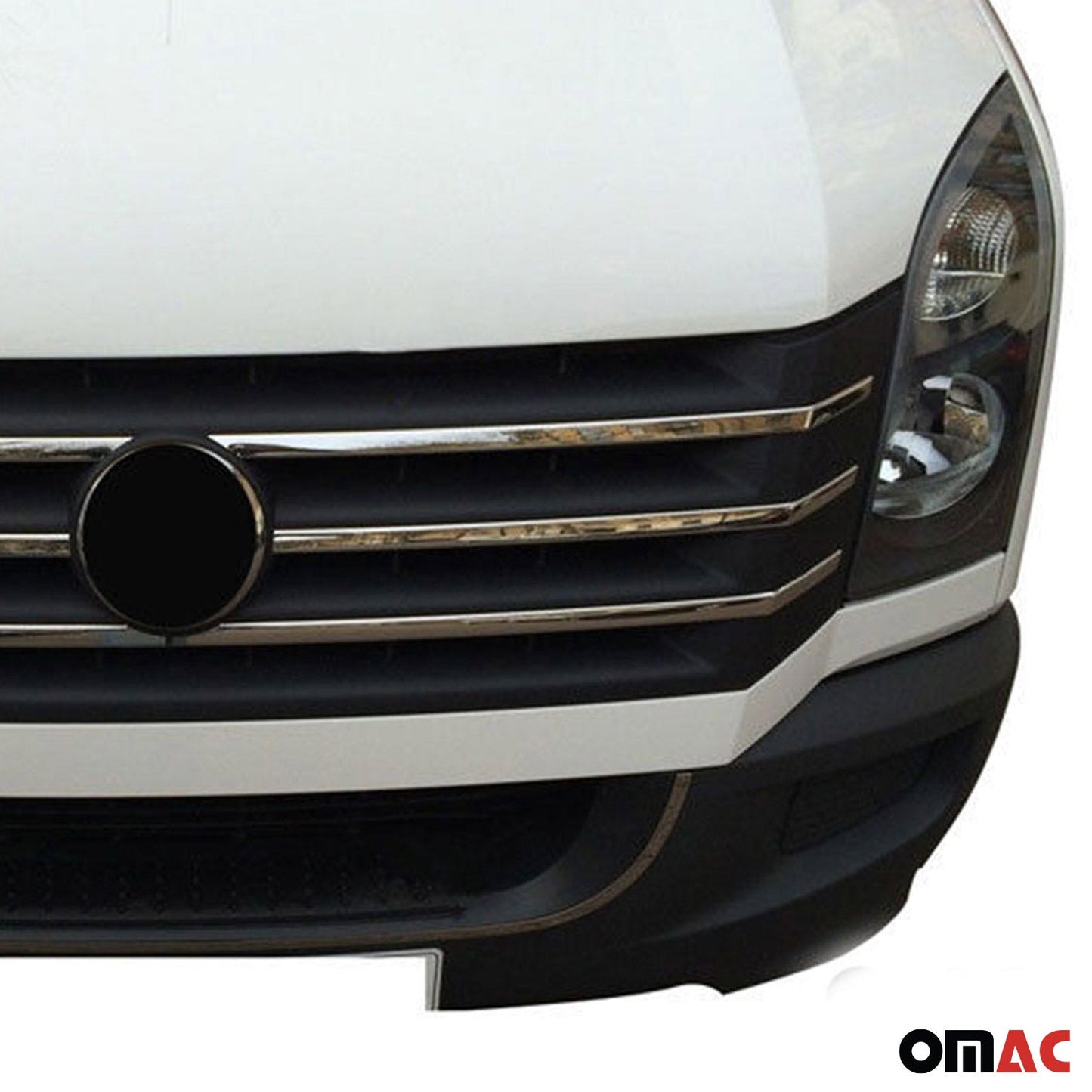 Benzi decorative grilă radiator pentru VW Crafter 2012-2017, oțel inoxidabil, argintiu, 5 bucăți