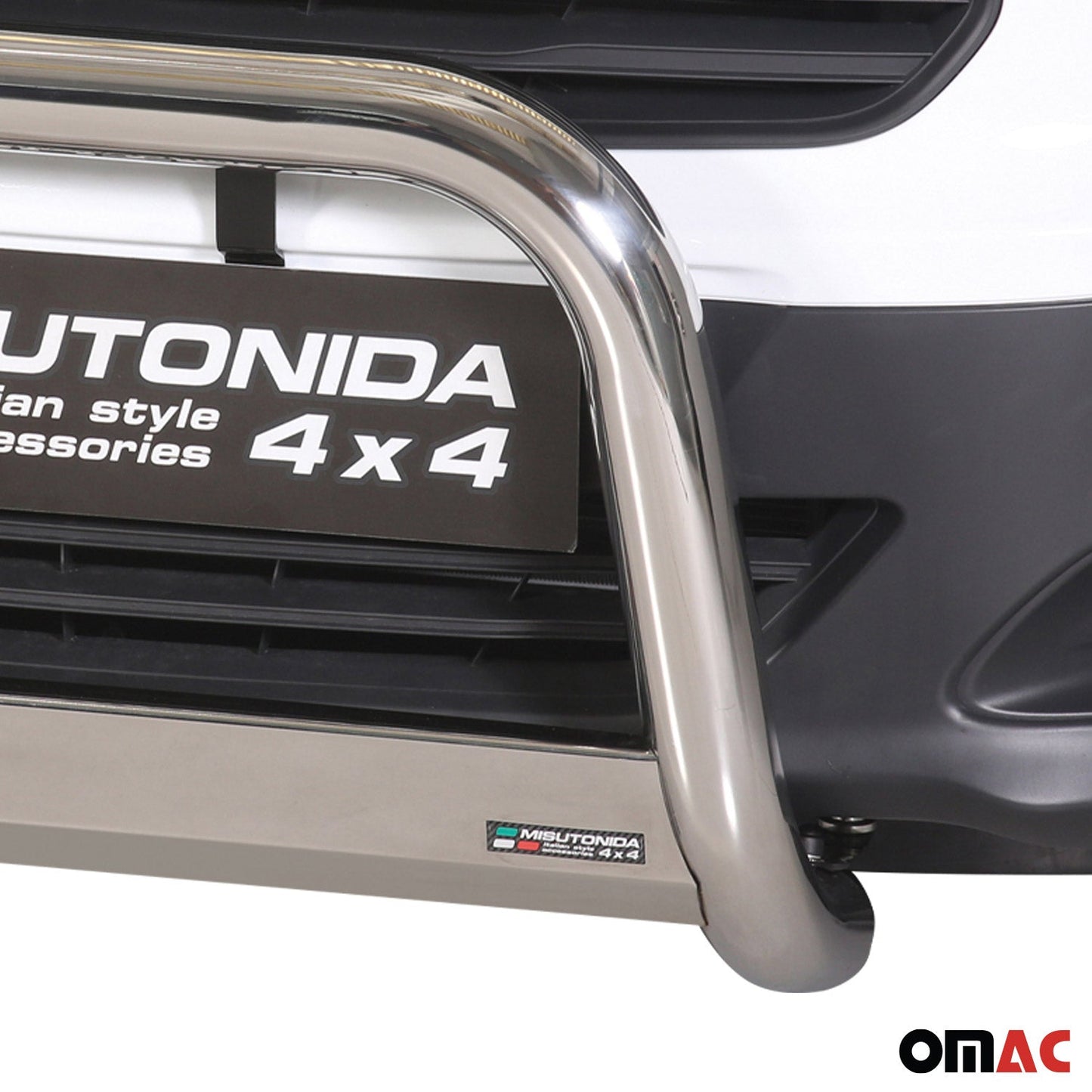 Bară de protecție/buton față pentru Ford Transit Courier 2014-2017, gri, Ø 63 mm