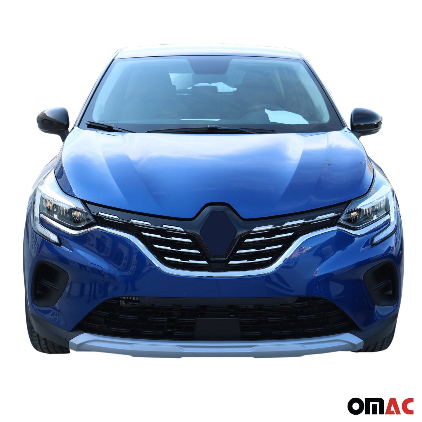 Benzi grilă radiator pentru Renault Captur 2020-2025, crom-argintiu, 6x